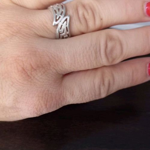 Silver 925 ring ancient Greek style with meander design new