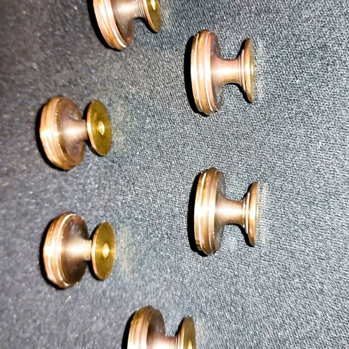 Vintage brass small furniture knob used