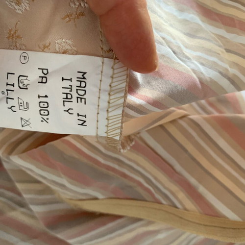 Lussile silk satin skirt-dress pink and grey, new