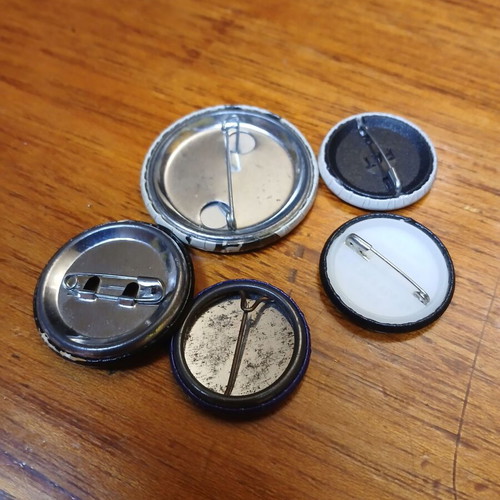 Pins set of 5 used, various designs