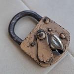 Prewar antique padlock with key