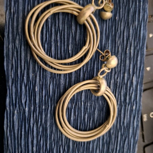 Silver 9.25 Vintage Hoop Earrings like new
