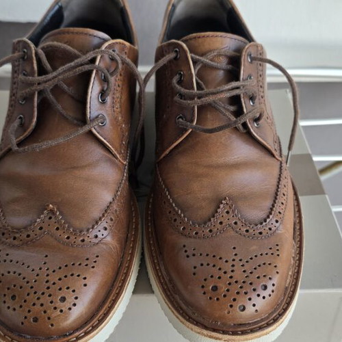 Hogan men's brown leather brogues size 8.5 (42.5)