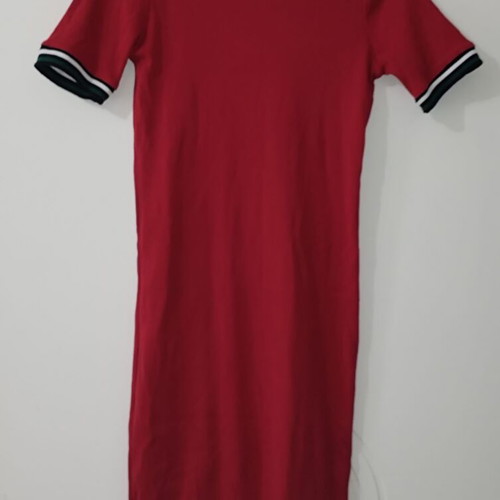 Zara red dress hip line, like new, size L