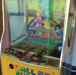 Children's machine with coin acceptor used