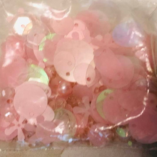 Pink sequins No 10 for embroidery and jewelry new