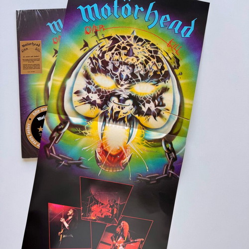 Motorhead Overkill LP limited edition colored vinyl with poster mint
