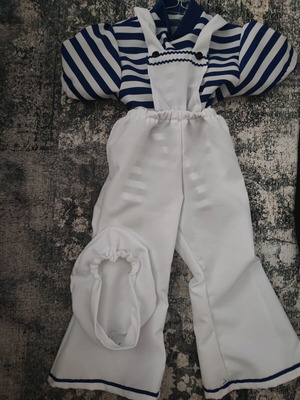 Sailor costume with hat for toddler, new