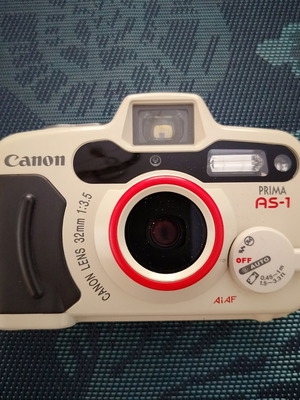 Canon Prima AS-1 compact camera with wide-angle lens and flash