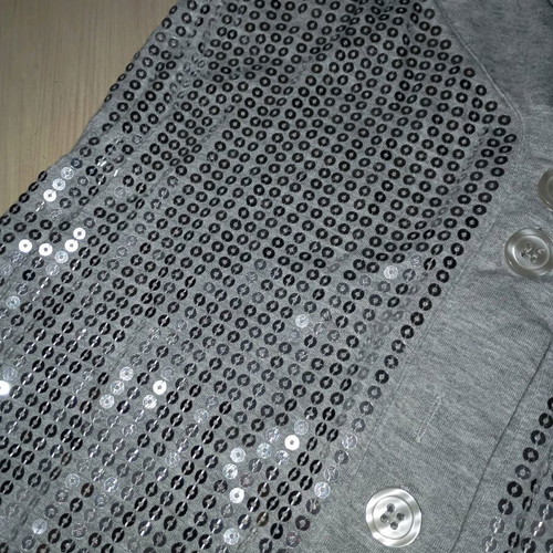Benetton sleeveless top with silver sequins like new M-L