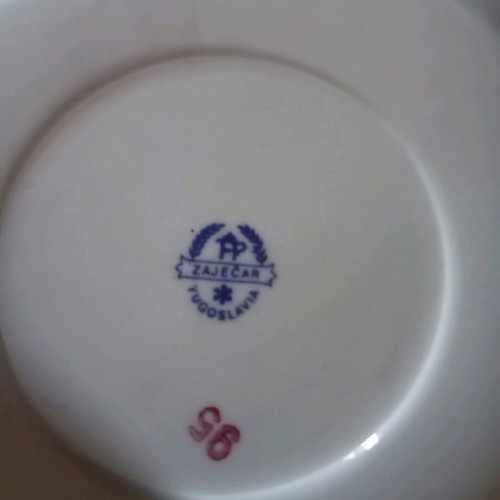 Porcelain tea set like new with gold details