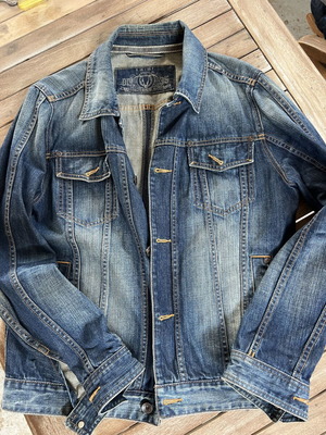 Men's denim jacket like new, size L