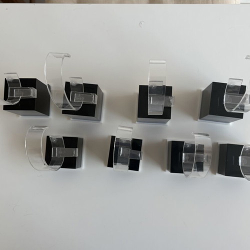 Watch and bracelet display stands used, pack of 8 with black base