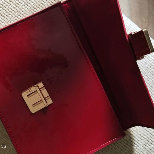 Miu Miu clutch red new with gold detailing