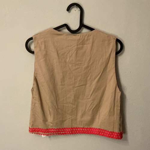 Boho vest XS new, beige