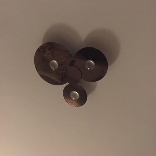 Modern Italian ceiling light used, bronze color