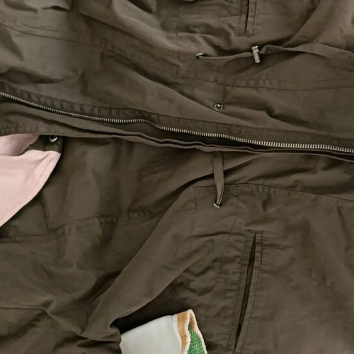 Laura Ashley women's used plus size lightweight autumn spring jacket khaki brown pink