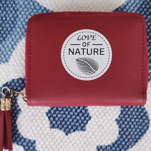 Red women's wallet Love of Nature new, PU leather, decorative tassel