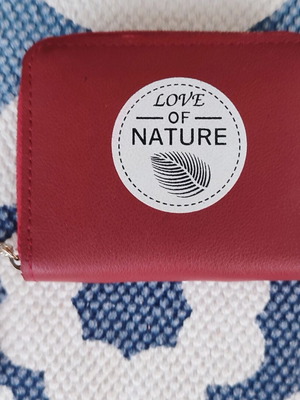 Red women's wallet Love of Nature new, PU leather, decorative tassel