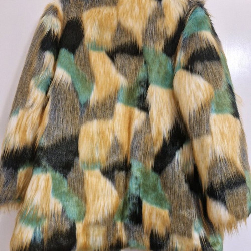 Ecological fur like new, size medium-large, multicolored