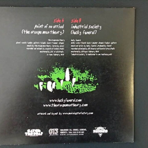 The Orange Man Theory / Lucky Funeral Split 7’ vinyl like new