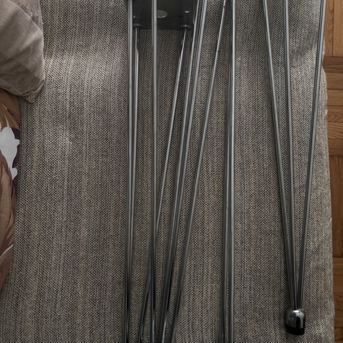 Table legs, metal silver color with adjustable foot, set of 4
