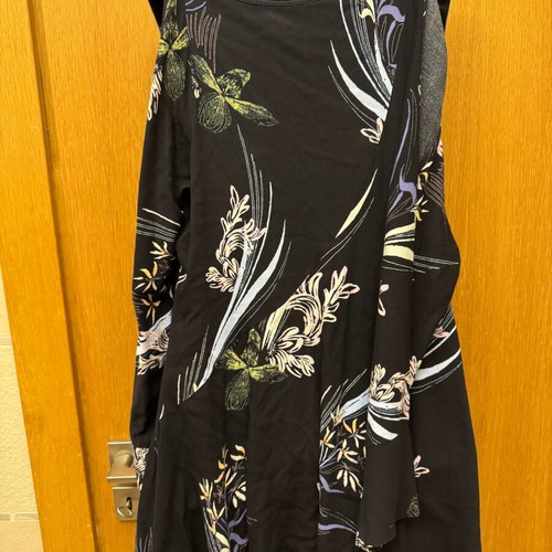 Free People asymmetrical tunic dress black like new, XS