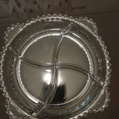 Glass nut bowl small new 22 cm