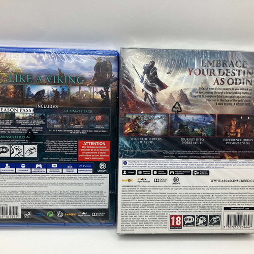 Assassin's Creed Valhalla Ultimate Edition PS4 with Dawn of Ragnarok PS5 DLC new