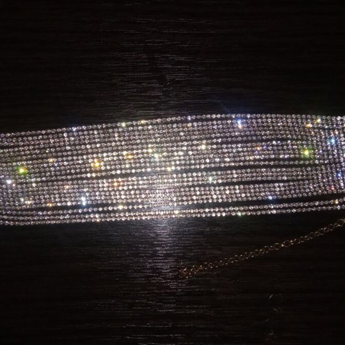 Choker gold plated with strass, like new