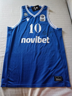 Iraklis Basketball Jersey signed by Moraitis, new, size Large