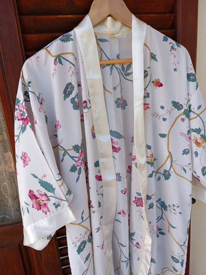 Nota lingerie kimono set new, 5 pieces, white, synthetic silk