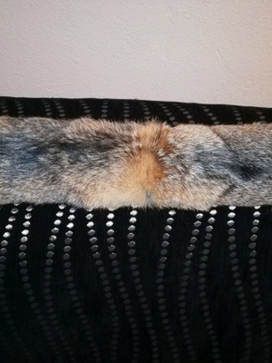 Genuine fur collar new, size M, 46cm×9cm