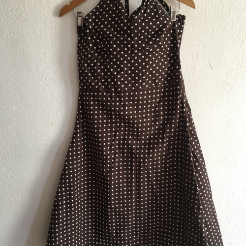 Vintage polkadot dress, M/L, cotton, like new