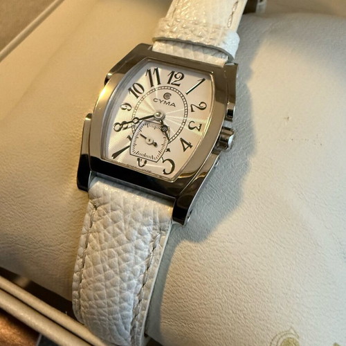 Cyma Le Locle Ladies Watch New White Full Set