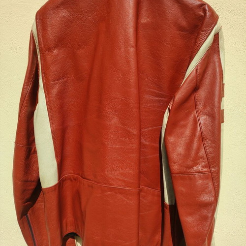 Replay leather jacket used, size XL, orange
