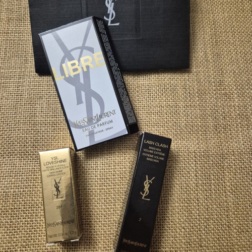 Yves Saint Laurent set with Lash Clash Mascara and Loveshine Lipstick