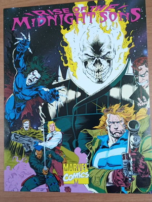 Marvel Comics 1992 double-sided Rise of the Midnight Sons poster like new