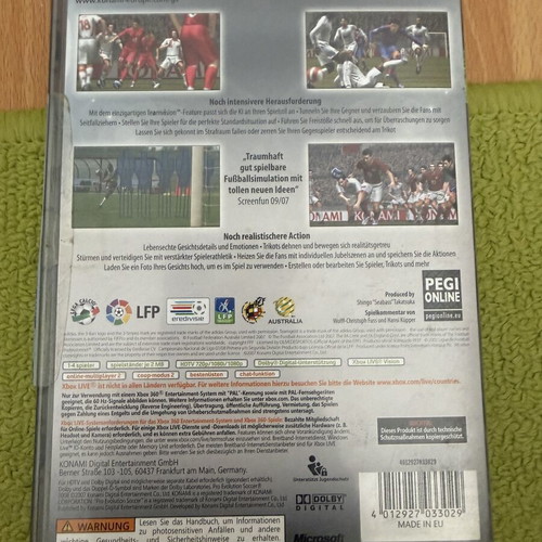 Pes 2008 Xbox 360 game