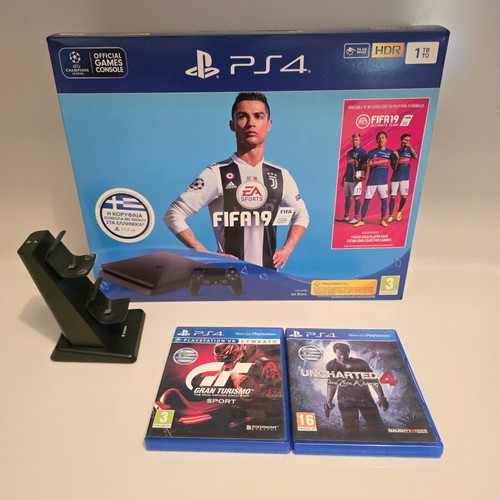 PS4 Slim FIFA Edition console like new with games and accessories