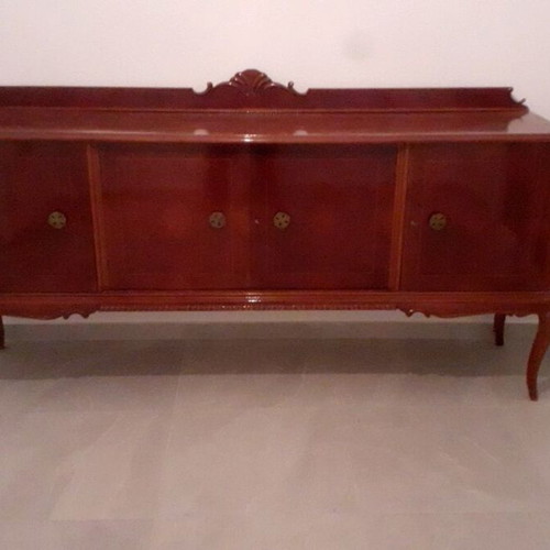 Handmade antique buffet with marquetry, 2.18x1.18x0.52 m