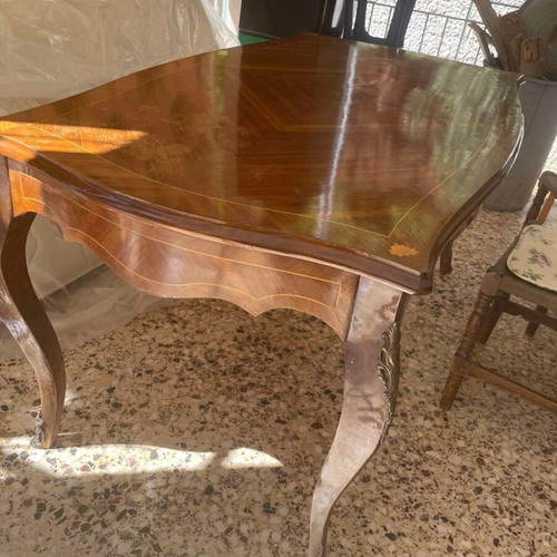 Dining table used, wooden antique 1.65x0.95 m