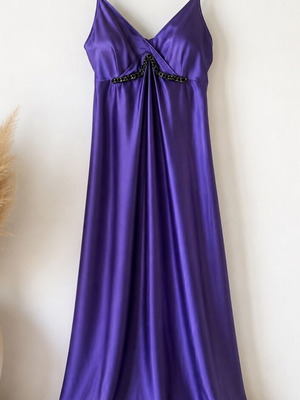 Rinascimento satin maxi φόρεμα XL μωβ σαν καινούργιο