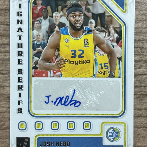 2023-24 Panini Donruss Euroleague Basketball Signature Series Josh Nebo autograph like new