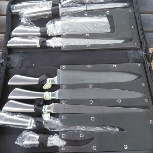 Professional knife set new for restaurant kitchens