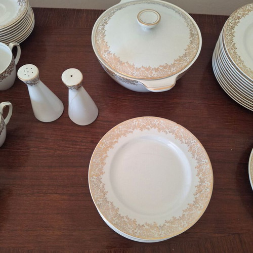 Vintage Alfred Meakin Glo-White Ironstone Serving Set 77 pcs like new