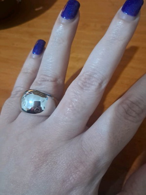 Plastic ring like new, silver color