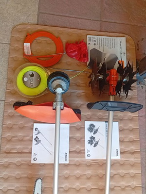 Stihl Kombi KM 90 R професионален комплект като нов с 3 приставки и аксесоари