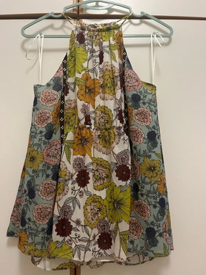 Zara TRF Halter top floral καινούργιο, πολύχρωμο, μέγεθος XS