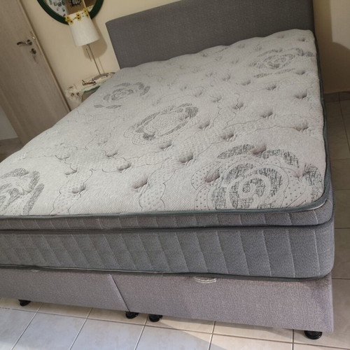 Bed and Bath double bed with Alfastrom mattress, storage space